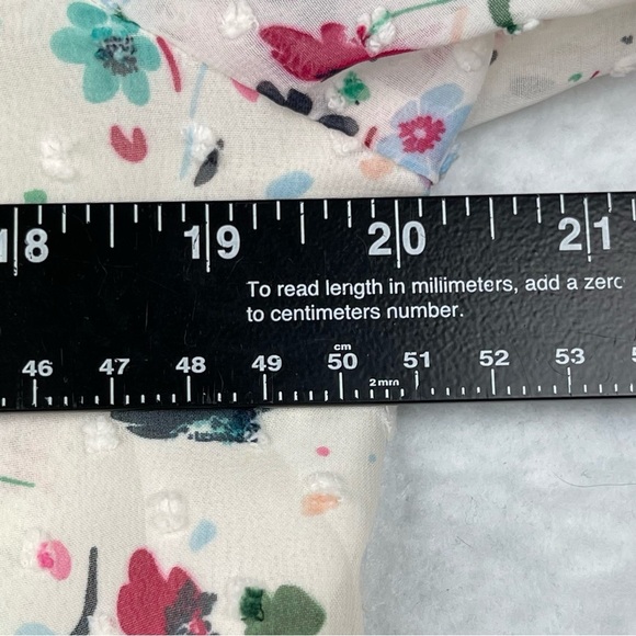 Matilda Jane Blouse Womens Medium M Cream Floral What’s Up Buttercup Swiss Dot - Picture 7 of 11